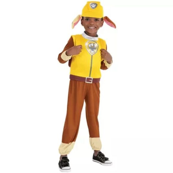 Nickelodeon Paw Patrol Toddler Rubble Costume Size 3-4 - Picture 1 of 9